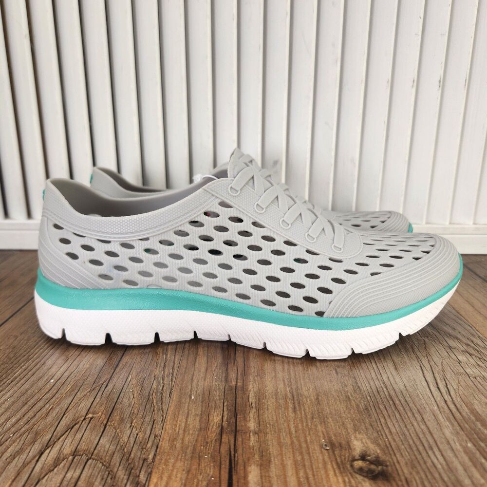 Skechers Foamies Summit Slip On Water Shoes Womens Size 8 Gray Perforated Rubber